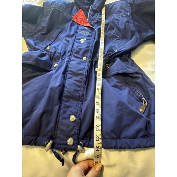 Vintage Obermeyer Ski Jacket Thermolite Sport Retro Blue Embroidered XL 16 - Picture 9 of 11